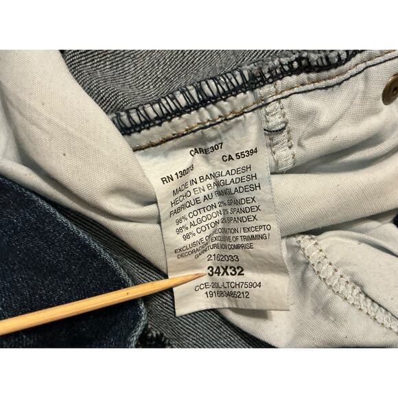 LEE MEN'S Stretch 34x32 JEANS Straight Taper Jeans Regular Fit - Picture 5 of 8